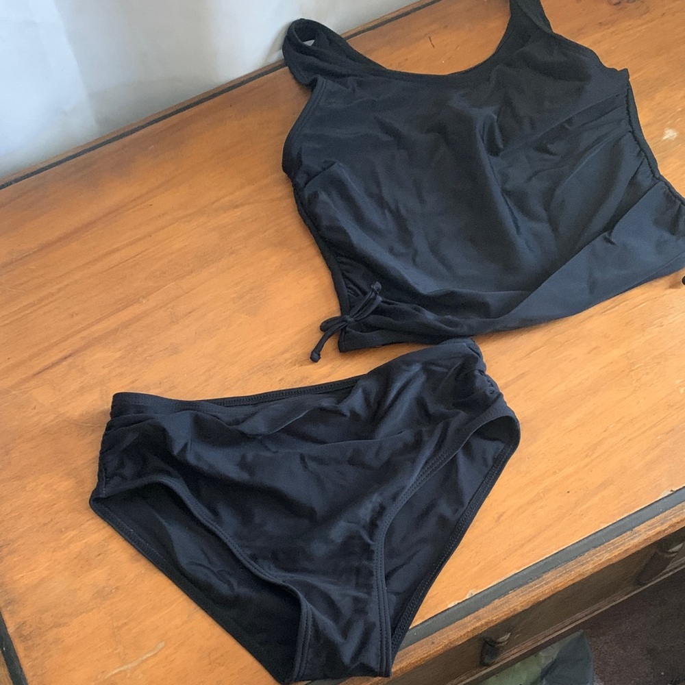 Black Tankini Swimsuit Set
